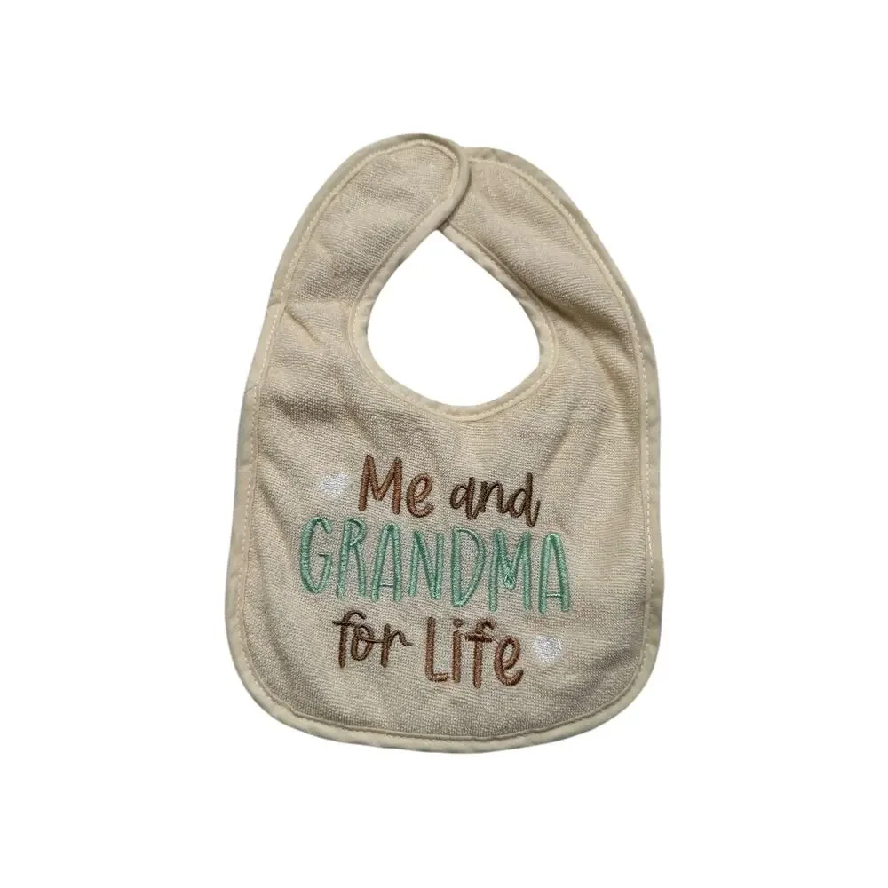 NEAT SOLUTIONS 4 Pack Infant‎ Baby Bibs Cuddlin' With Grandma Terry Cotton (353)
